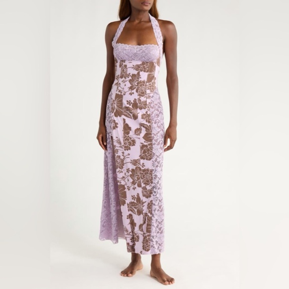 Free People X Intimately FP Love You Most Printed Maxi
Dress in Lavender